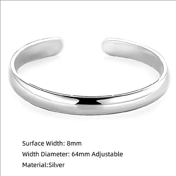 Thick Sterling Silver Cuff Bracelet, Cuff, Personalized Message, Message Bangle - Picture 12 of 13
